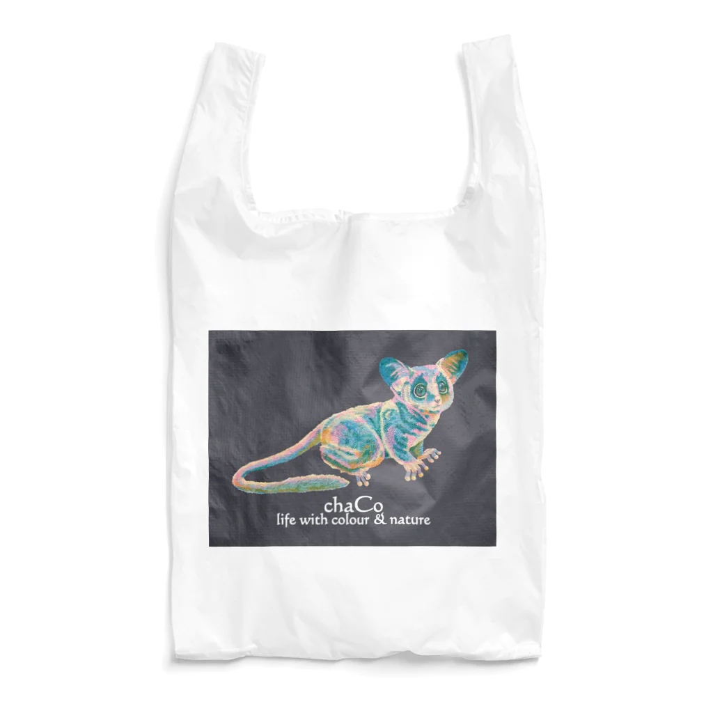 chaCo life with color&natureのカラフルショウガラゴのおしゃれエコバッグ(油絵) Reusable Bag