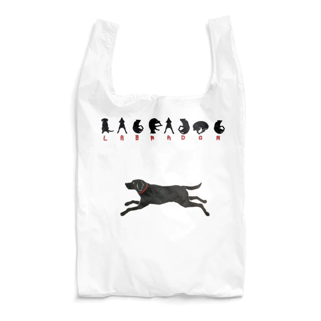 DOGLABのラブラドール犬文字シルエット Reusable Bag