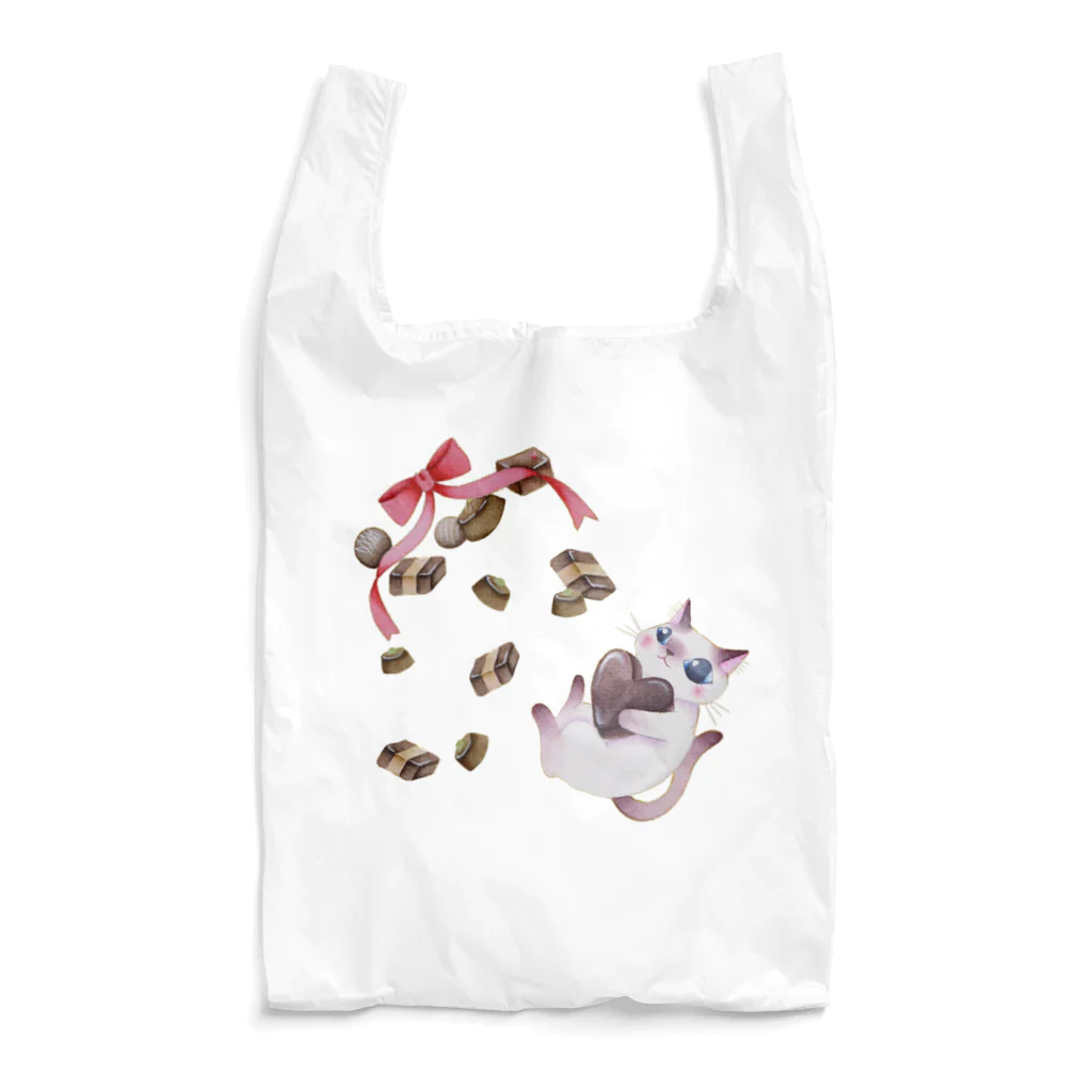 しまだ ねこのお菓子な猫（チョコレート） Reusable Bag