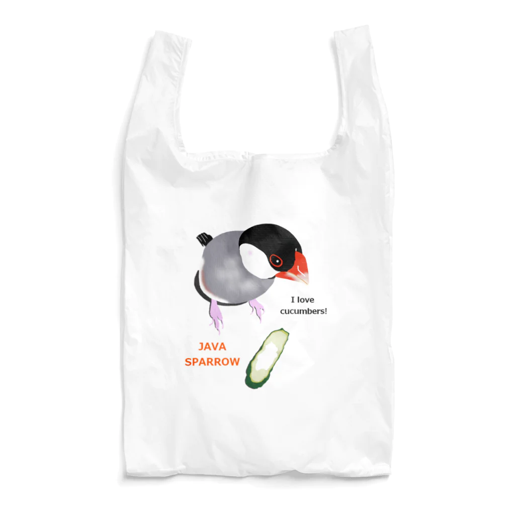 KINAKOLab@SUZURIのキュウリ大好き文鳥 Reusable Bag