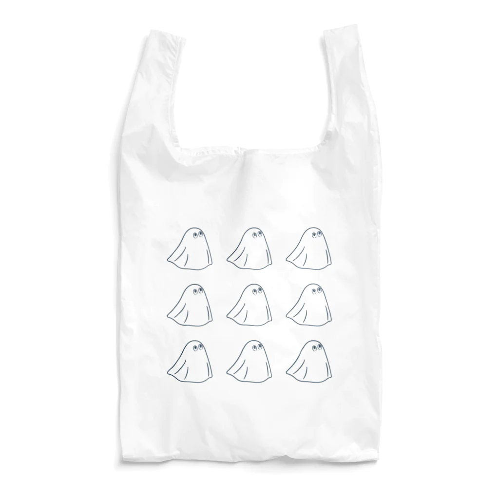 おばけのObakeちゃんのお店のObakeちゃんとお買い物(navy) Reusable Bag