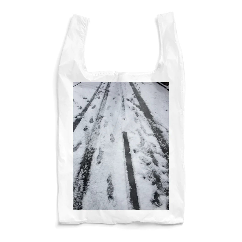 きょむショップの雪の道 Reusable Bag