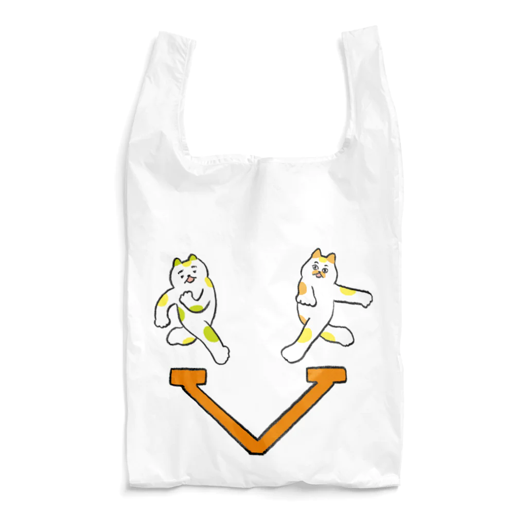 makomoのおもしろショップの２人はV Reusable Bag