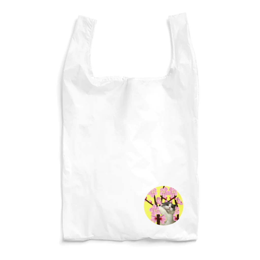 ねこのむたの【ねこのむた】お花にすがる Reusable Bag