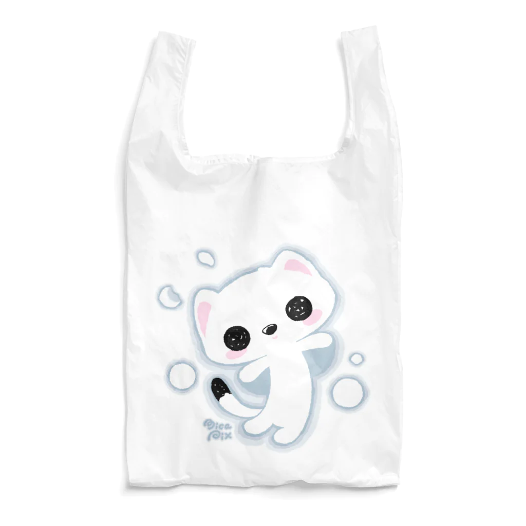 MicaPix/SUZURI店のラッキー雪おこじょ Reusable Bag