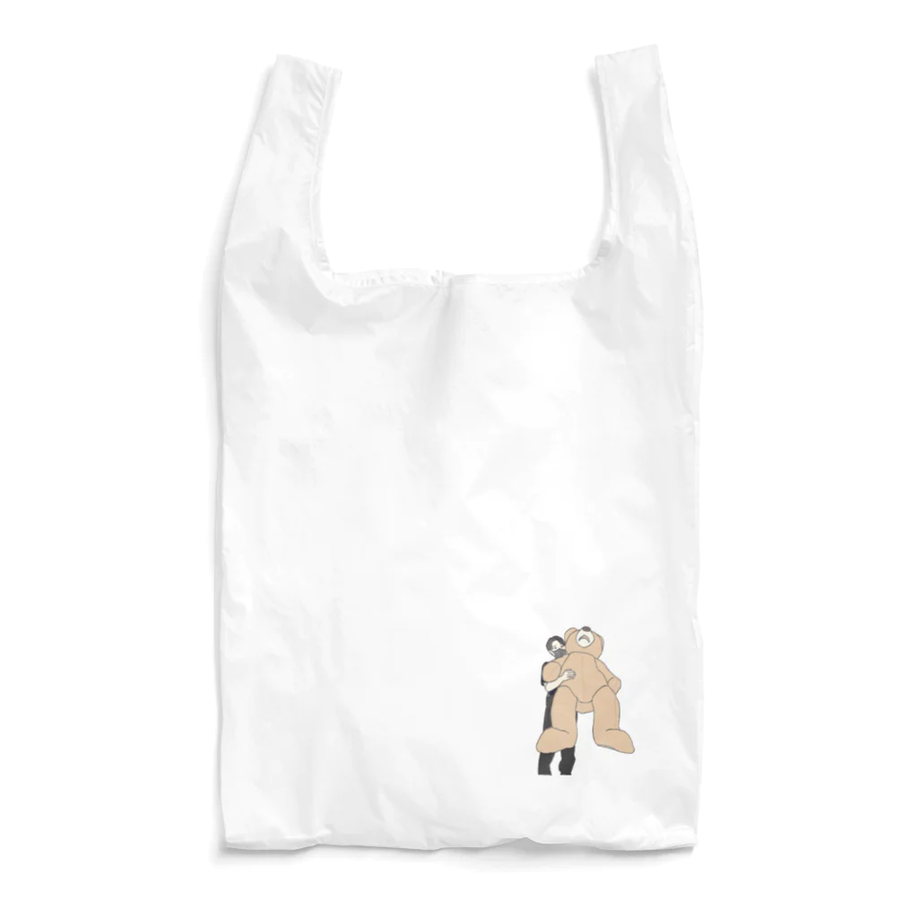 k1w1のクマとブラックコーデの男の子 Reusable Bag