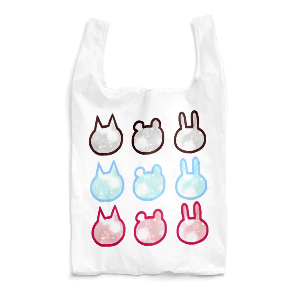 鳥の巣のねこくまうさ Reusable Bag