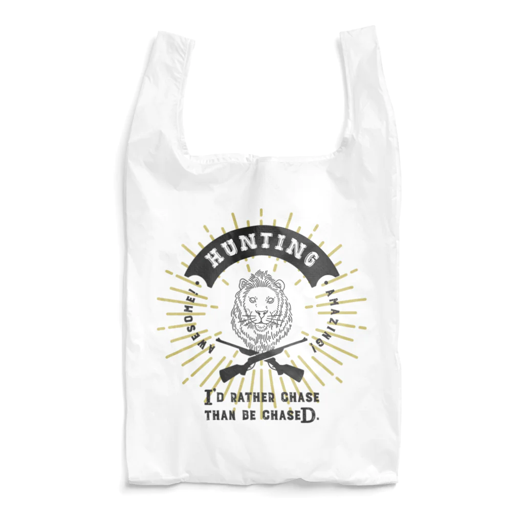 SANKAKU DESIGN STOREの肉食で生きよう！ ライオン/L Reusable Bag