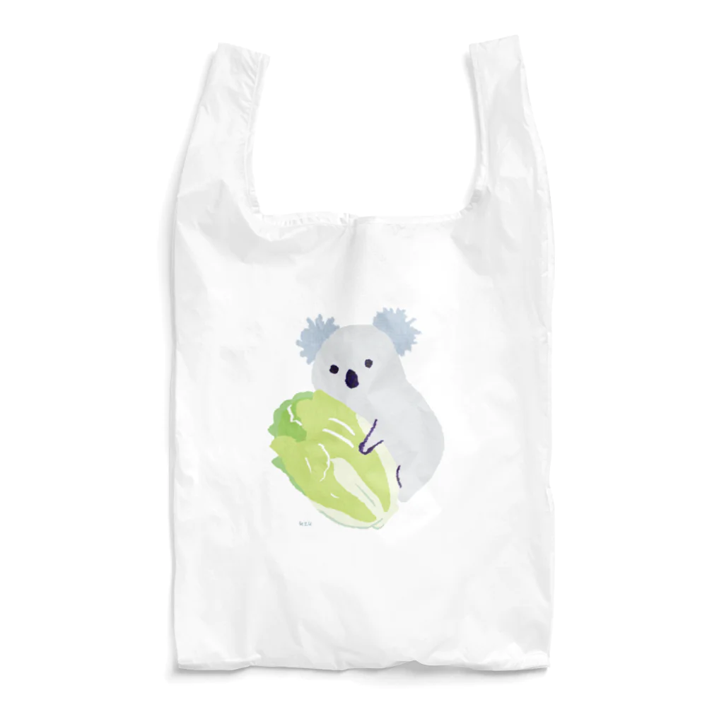 おばけ商店のどうぶつエコバッグ＜白菜に寄り添うコアラ＞ Reusable Bag