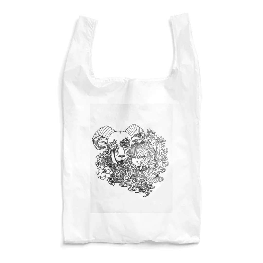 夢める工房の崇拝(モノクロ) Reusable Bag