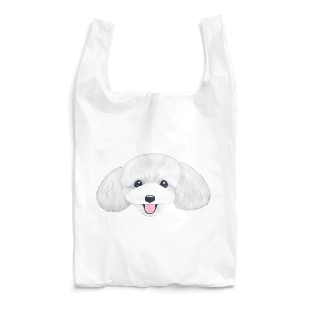 遥ん/犬顔絵　の「保護犬カフェ支援」グッズ プードル Reusable Bag