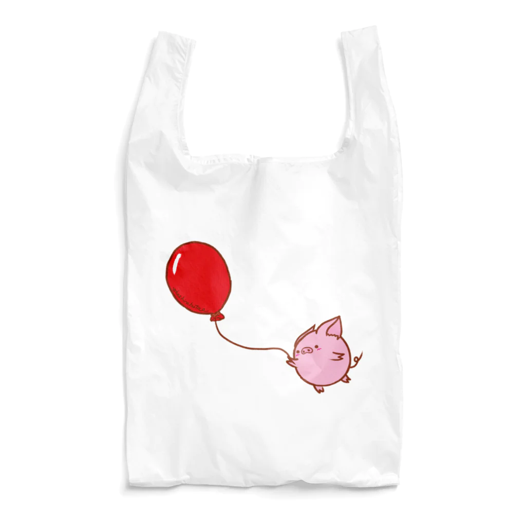 Draw freelyのぶたくんと風船 Reusable Bag