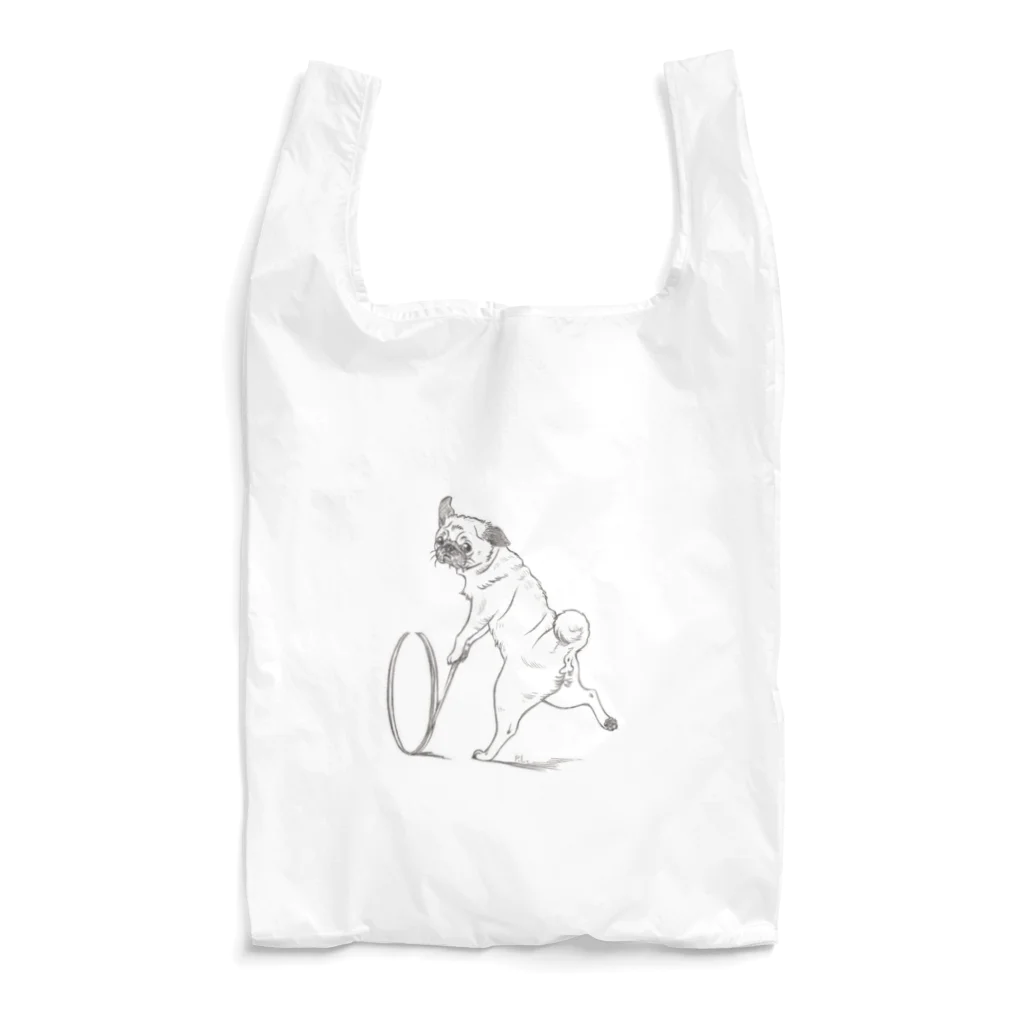 ＰＵＧＬＡＮＤのパグの輪回し～フォーン Reusable Bag