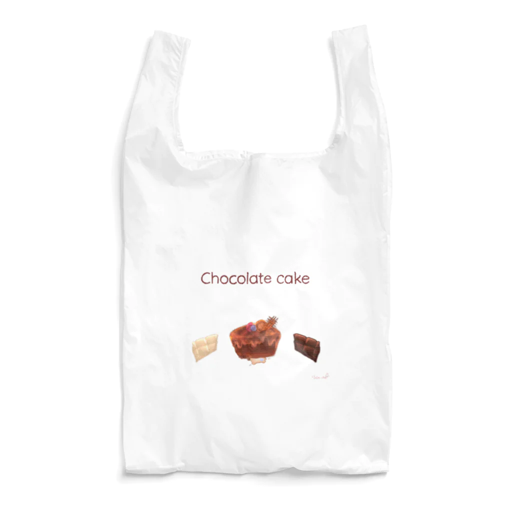 どるちぇ＊うさぎの【エコバッグ】《フード02》*チョコレートケーキ* Reusable Bag