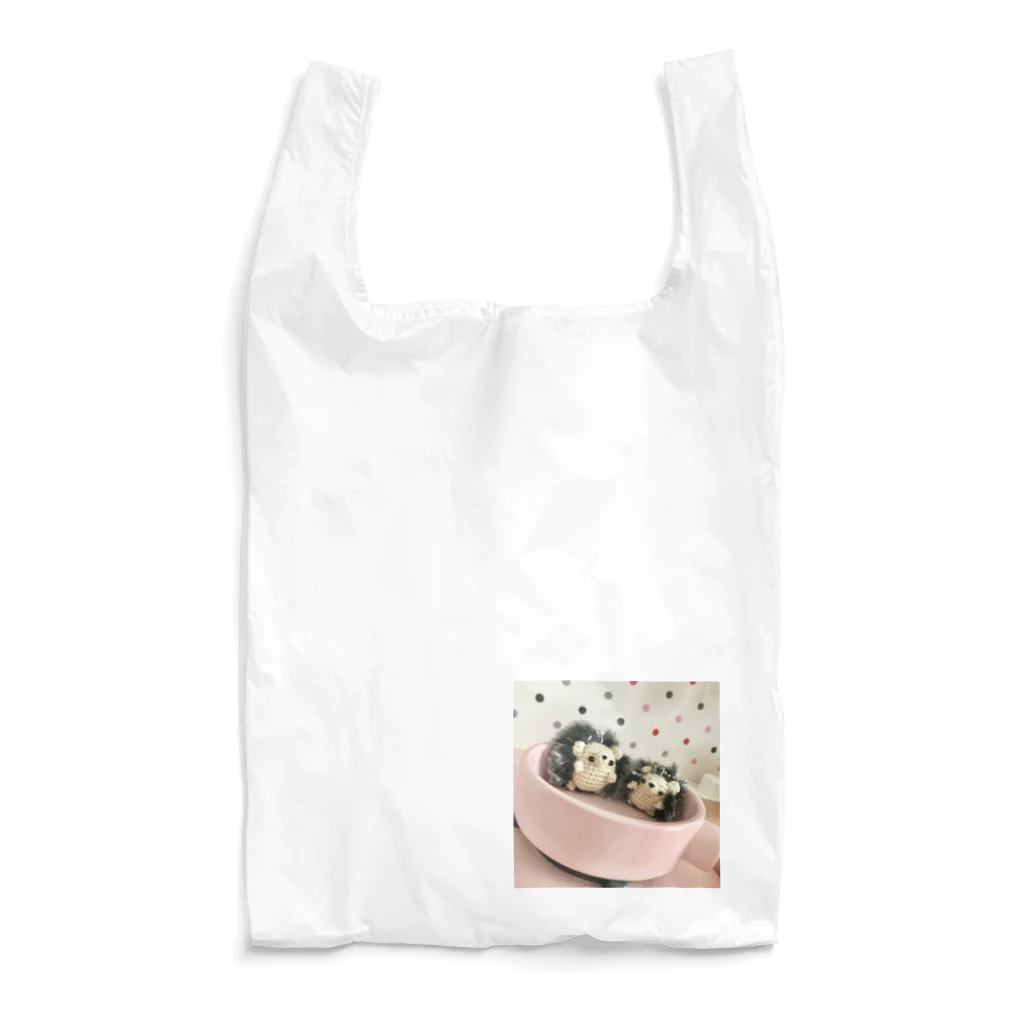 hatsu_handmadeのフライパンに入った二匹のハリネズミ Reusable Bag