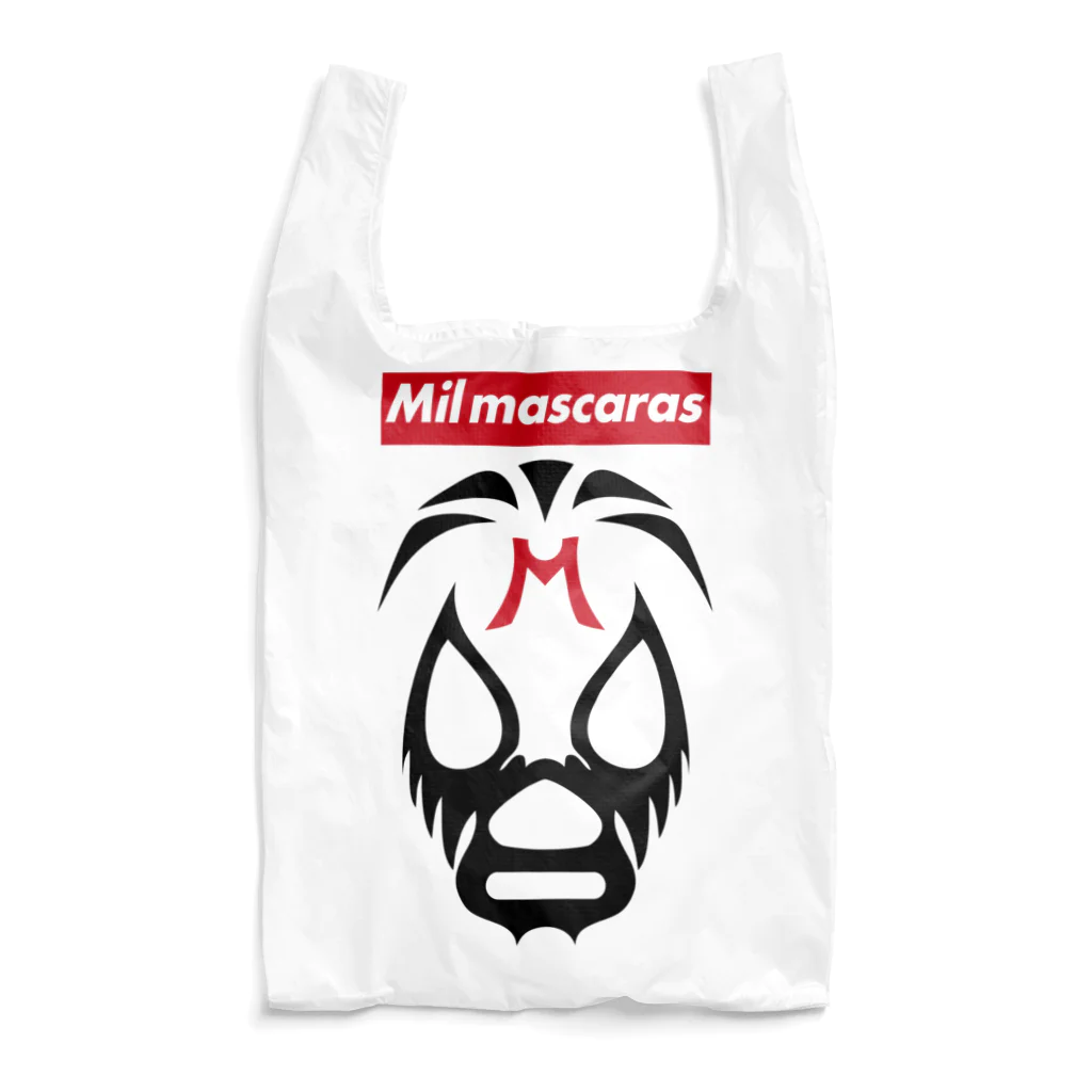 DRIPPEDのMIL MASCARAS-ミル・マスカラス-赤ボックスロゴ Reusable Bag