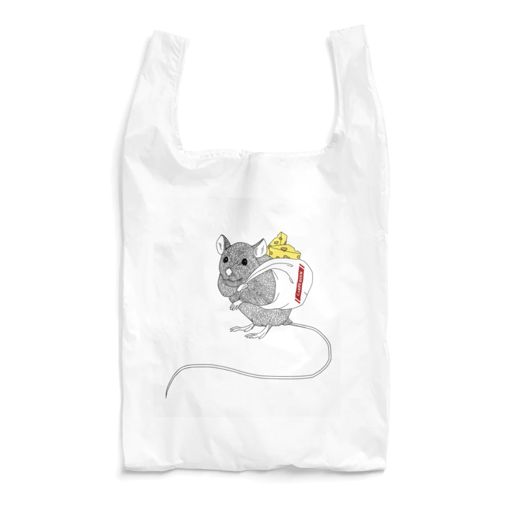 CARPE DIEMのお買い物ラット 白枠 Reusable Bag