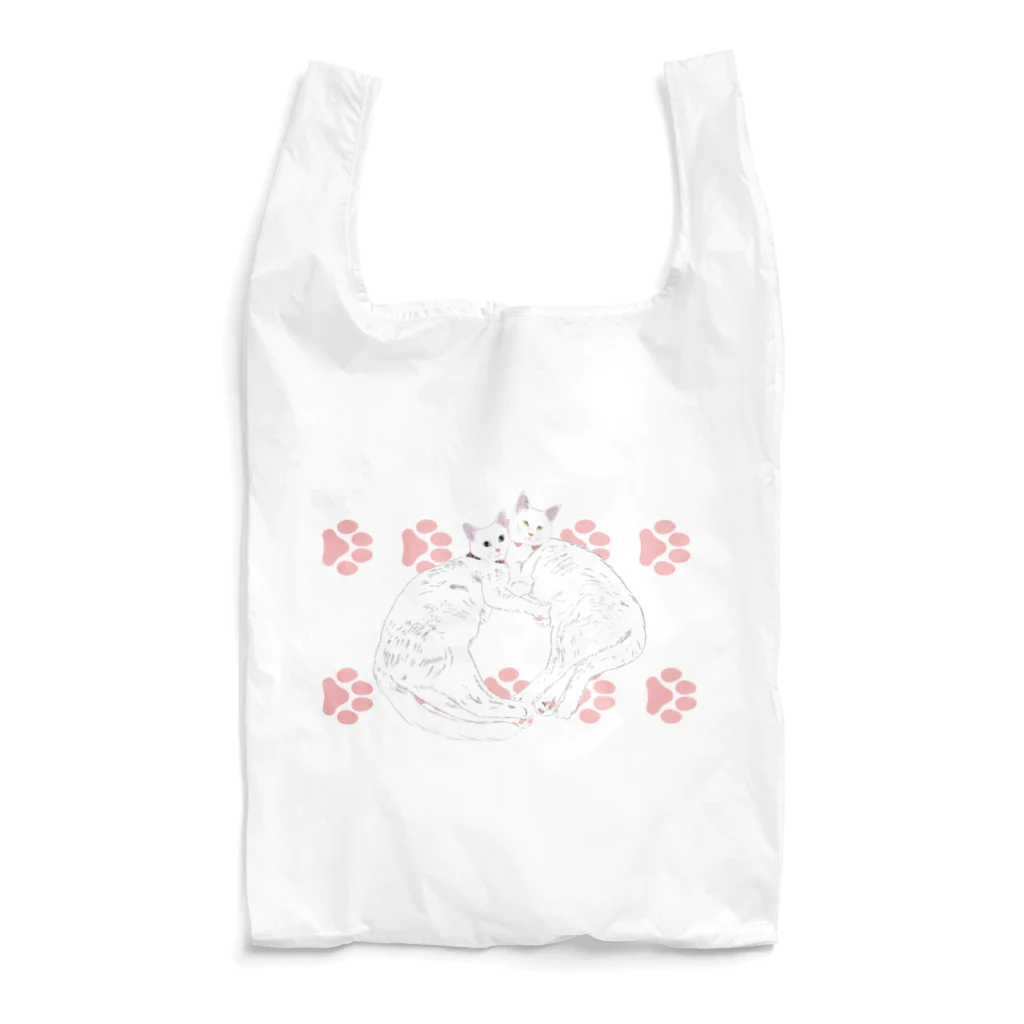 小鳥と映画館の碧&琥珀 肉球2本 Reusable Bag