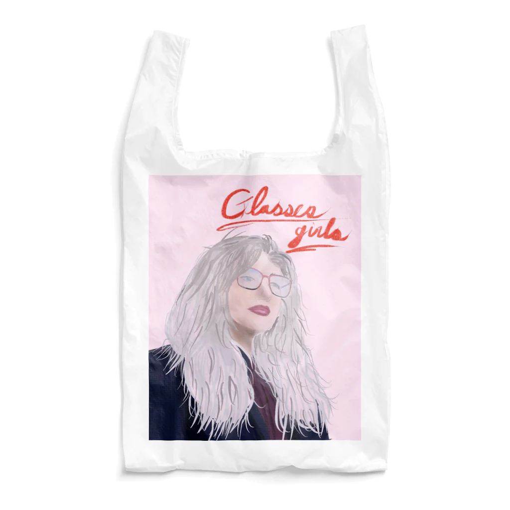 YURASAKUのメガネ女子その１ Reusable Bag