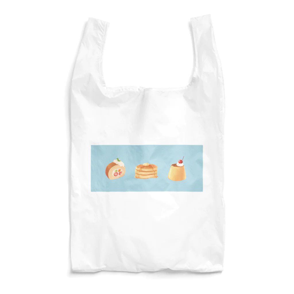 薄茶糖の【sweets】デザート-青 Reusable Bag