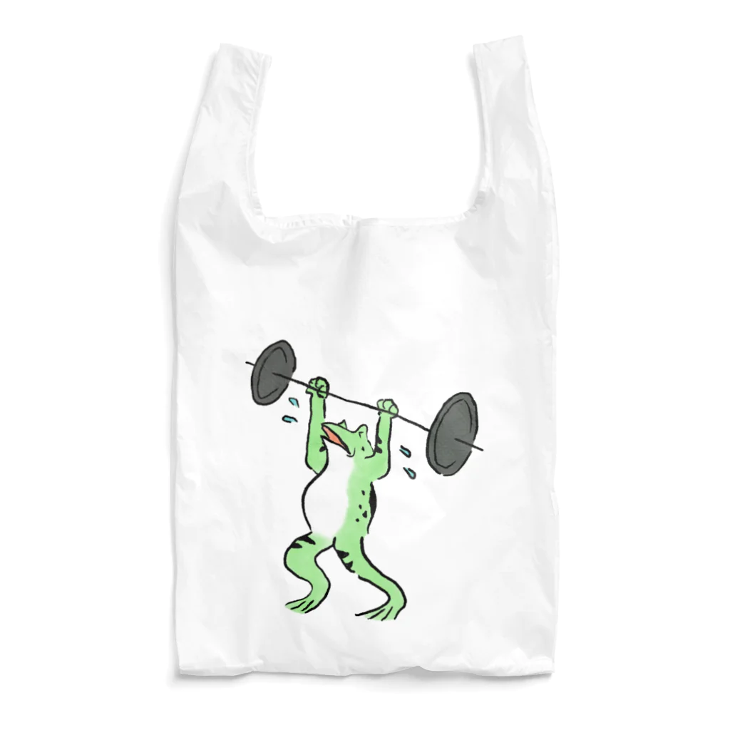 めぇめぇ羊のバーベル上げ。蛙ver. Reusable Bag