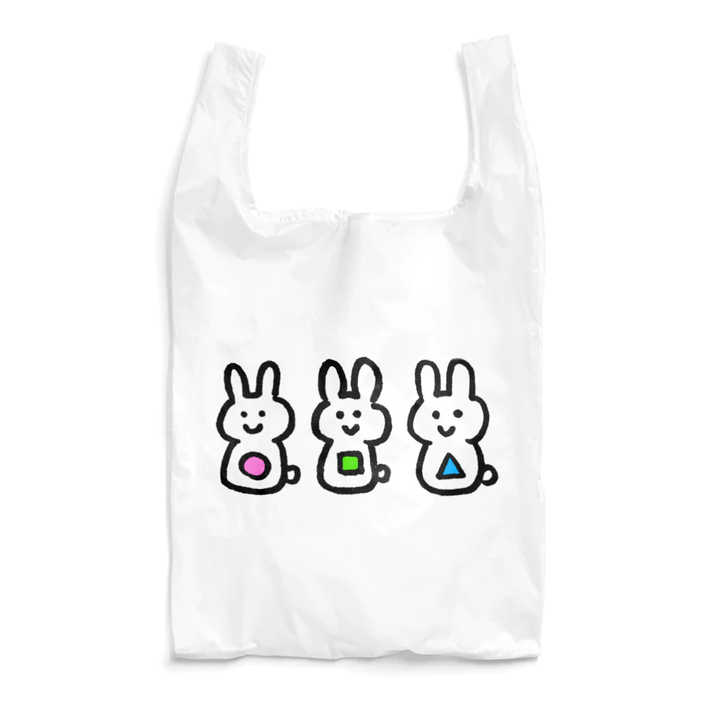 おとなしのまるしかくさんかくうさぎ Reusable Bag