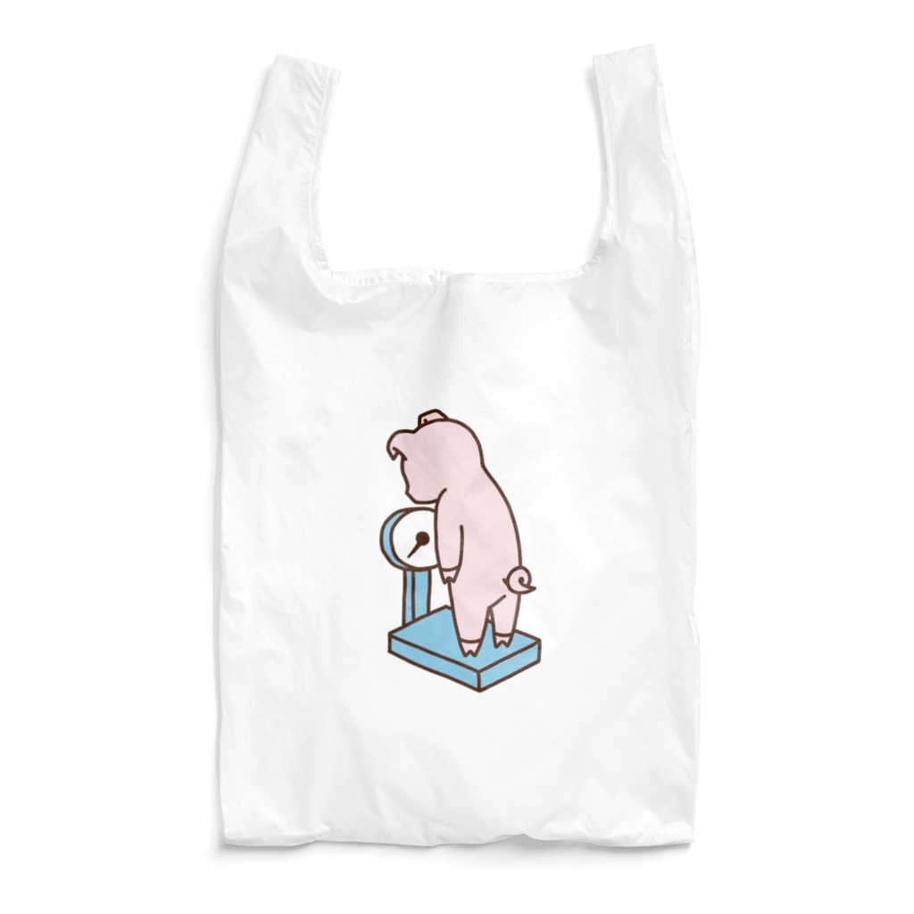 ichomaeの体重を気にするブタ（カラー） Reusable Bag
