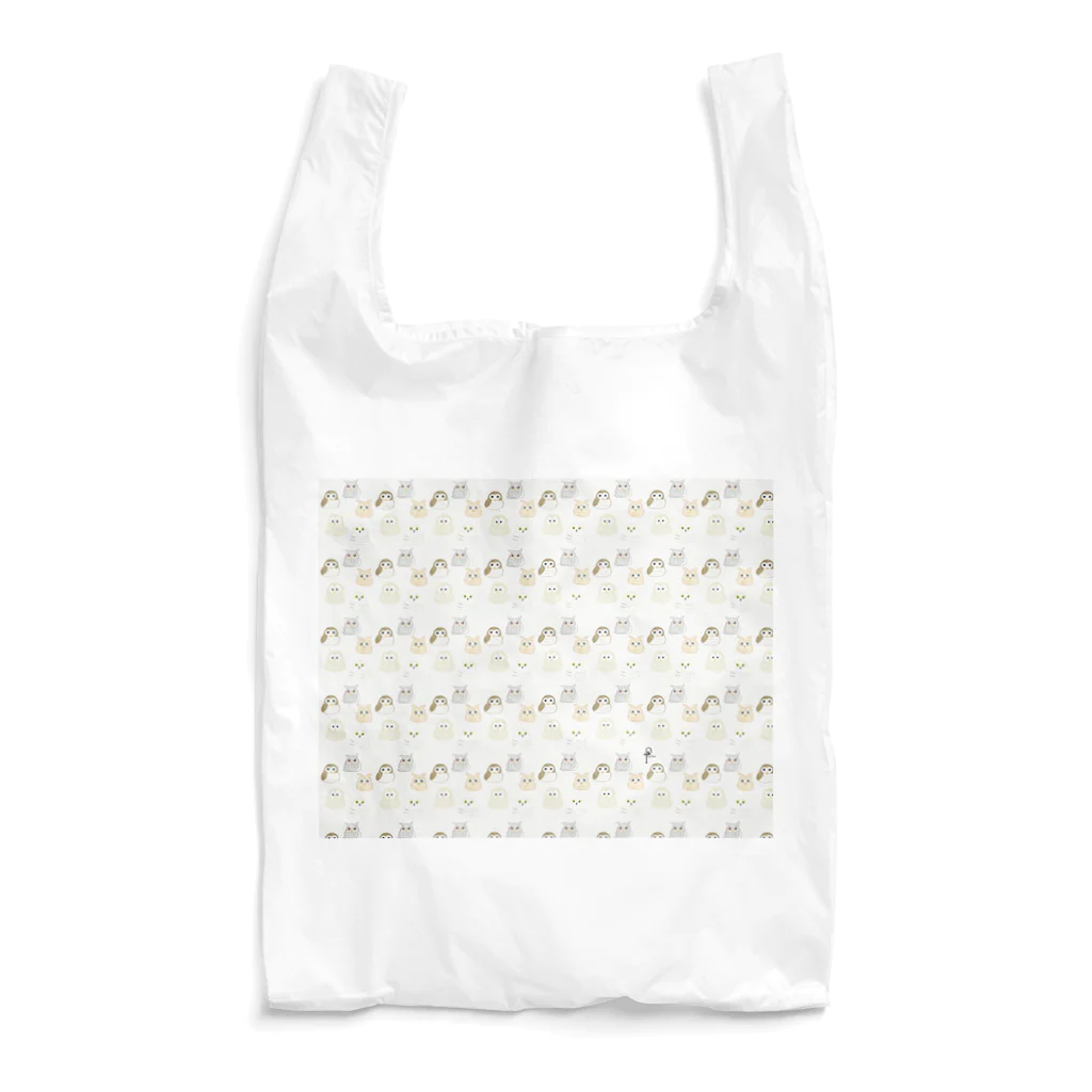 文鳥うさぎ猫とりTシャツスマホケース-facileのふくろうラッシュ Reusable Bag