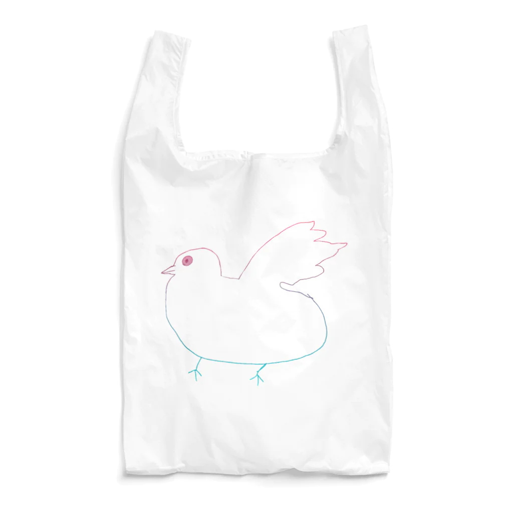 西狗（サイガウ）の虹色鳩さーん( ᐛ ) Reusable Bag