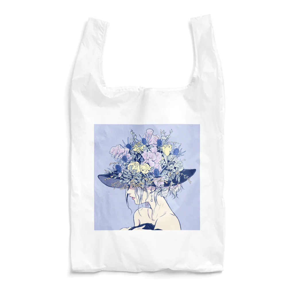 ホリプーイラストショップのFlower girl Reusable Bag