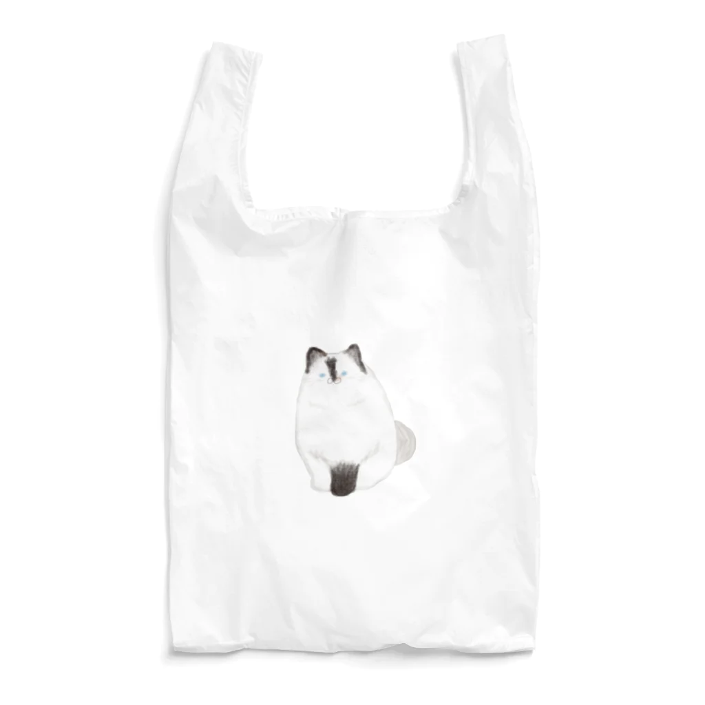 モナミモザの青い目の長毛猫 Reusable Bag