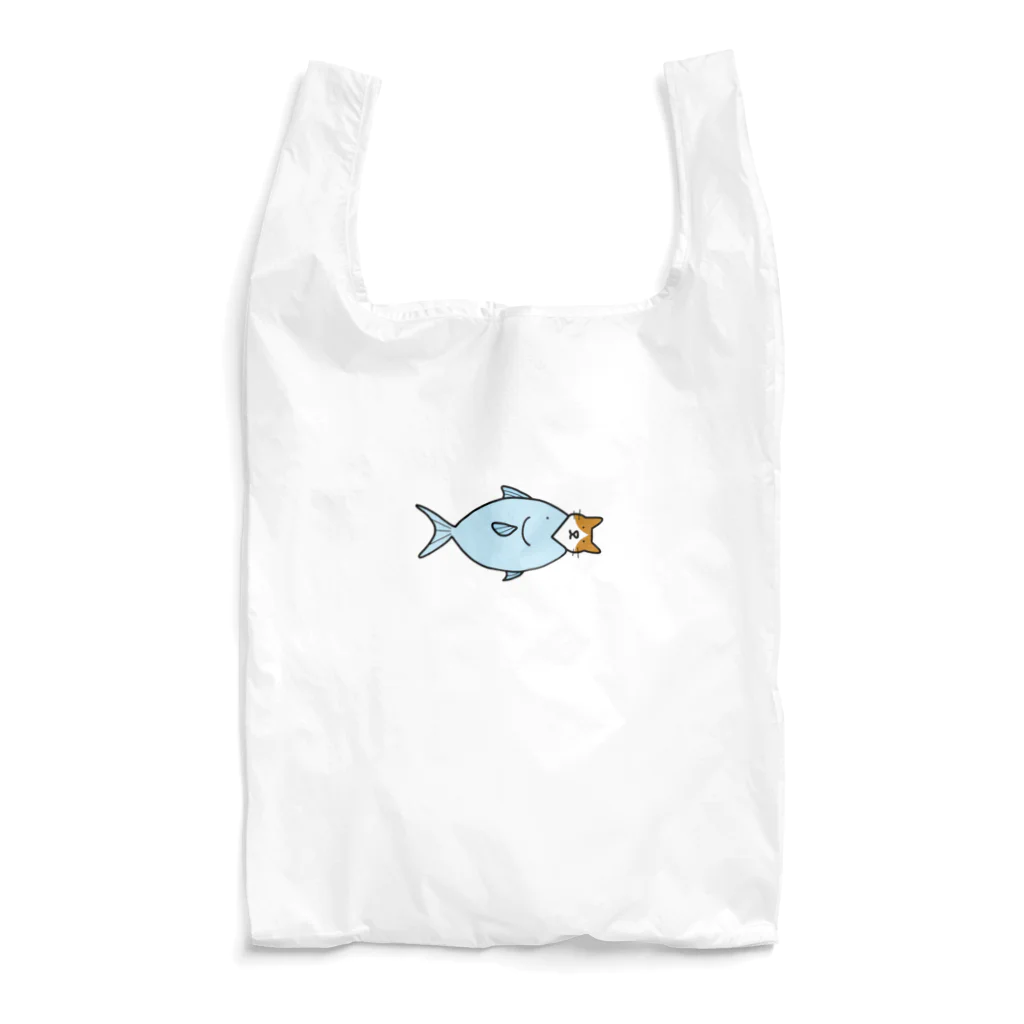 はっちゃんのお魚くわえたハチワレ猫 Reusable Bag