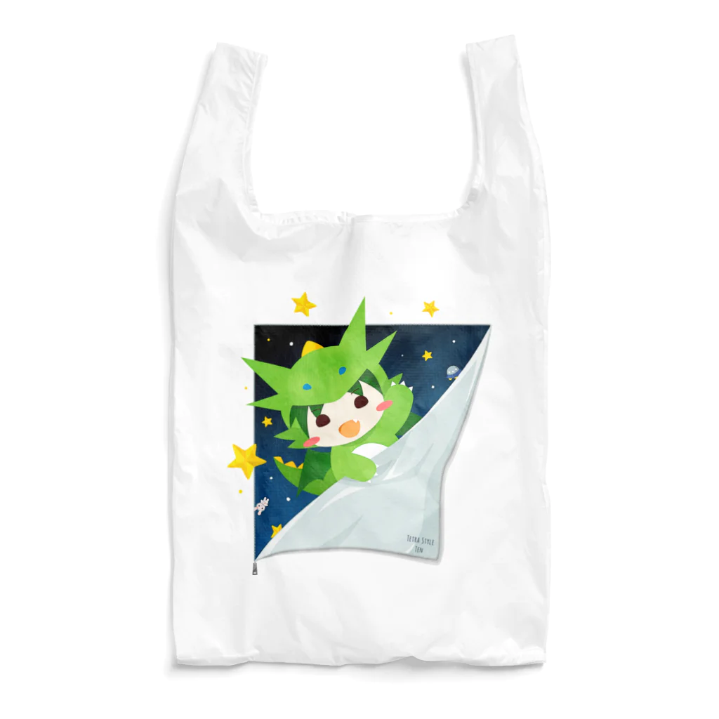 Tetra Styleの宇宙からひょっこりテン Reusable Bag