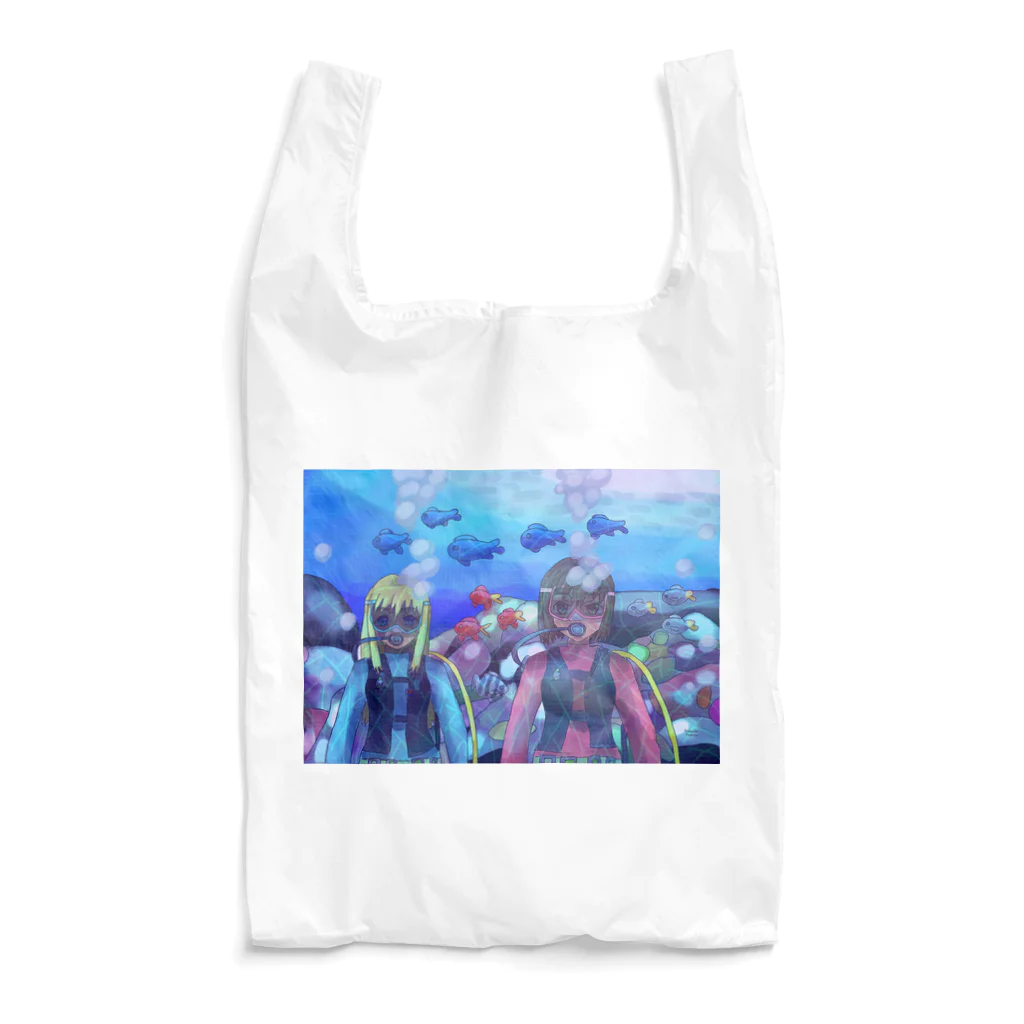 きなこもちの小屋２号店のバディとスキューバダイビング Reusable Bag