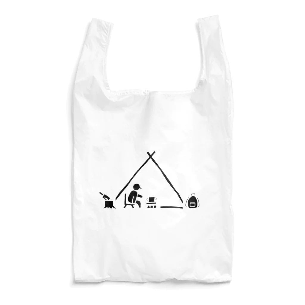 CHAN_HARUのピクトグラフな人のゆるゆるソロキャンプ Reusable Bag