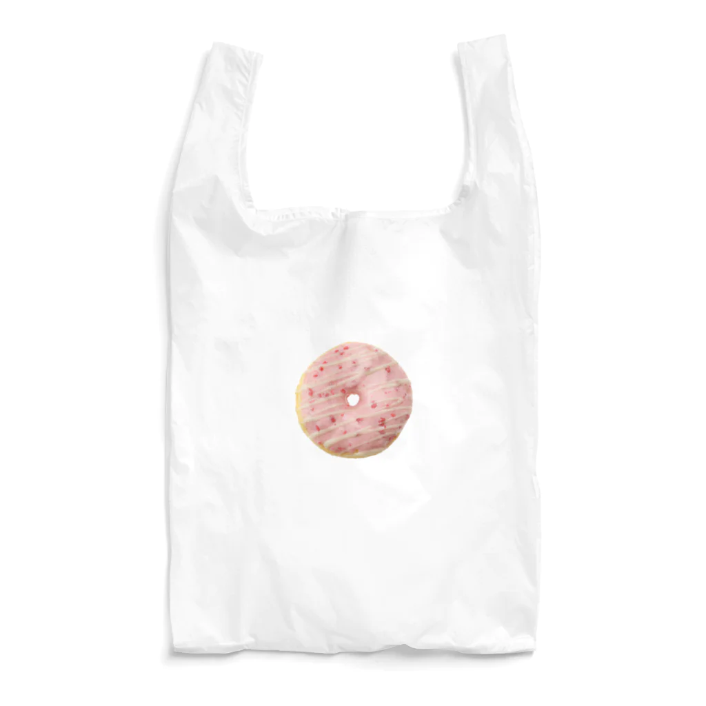 安藤食品サンプル製作所【ando foodmodel factory】のイチゴチョコがけドーナツ Reusable Bag