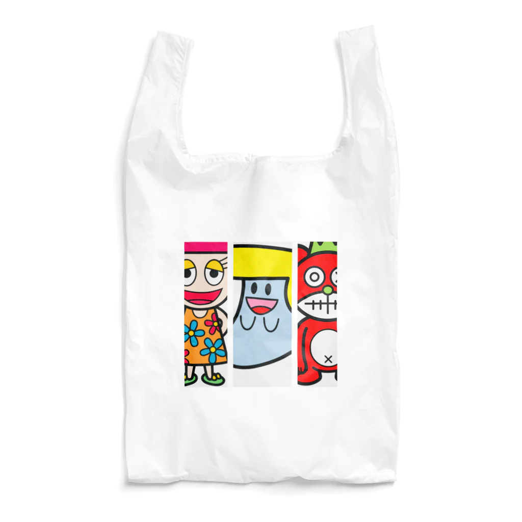 creative NAOのオカッパ娘&リーゼントおばけ&クマキン Reusable Bag