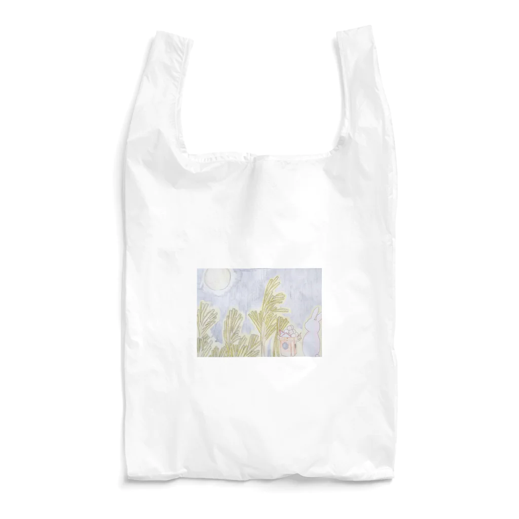 鉛筆模写の十五夜 Reusable Bag