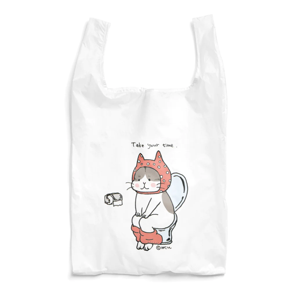 ほっかむねこ屋（アトリエほっかむ）のトイレねこ　桃色 Reusable Bag