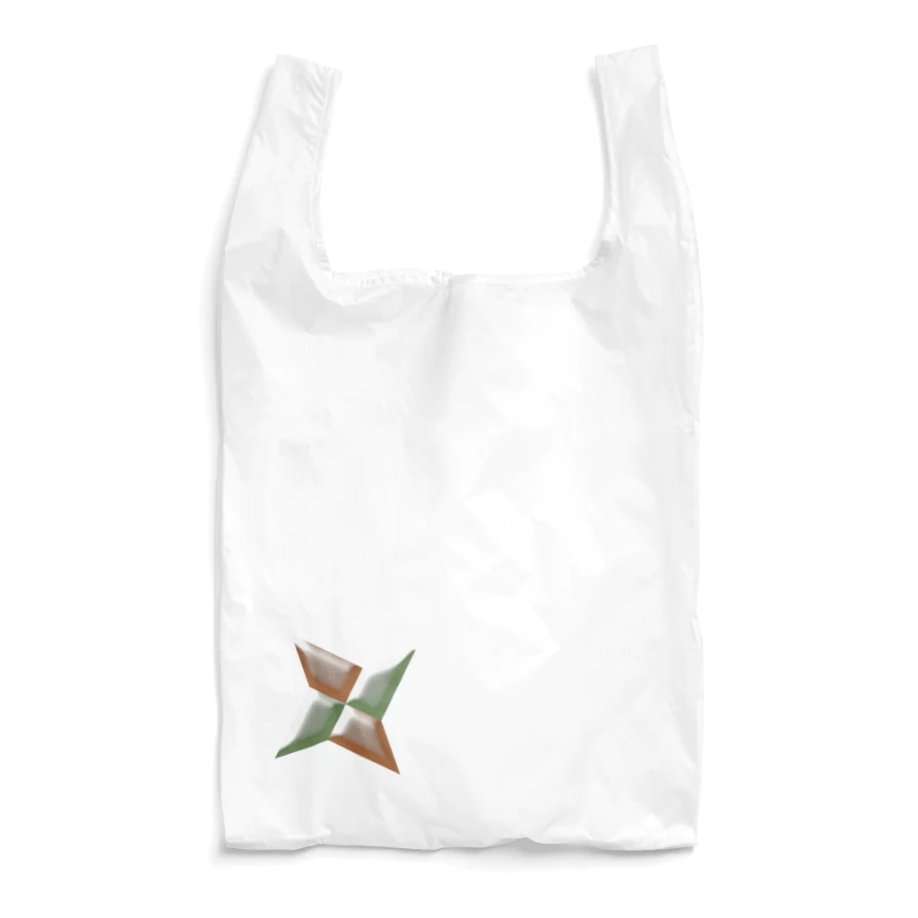 北のうっかり工房の手裏剣【橙×緑】 Reusable Bag