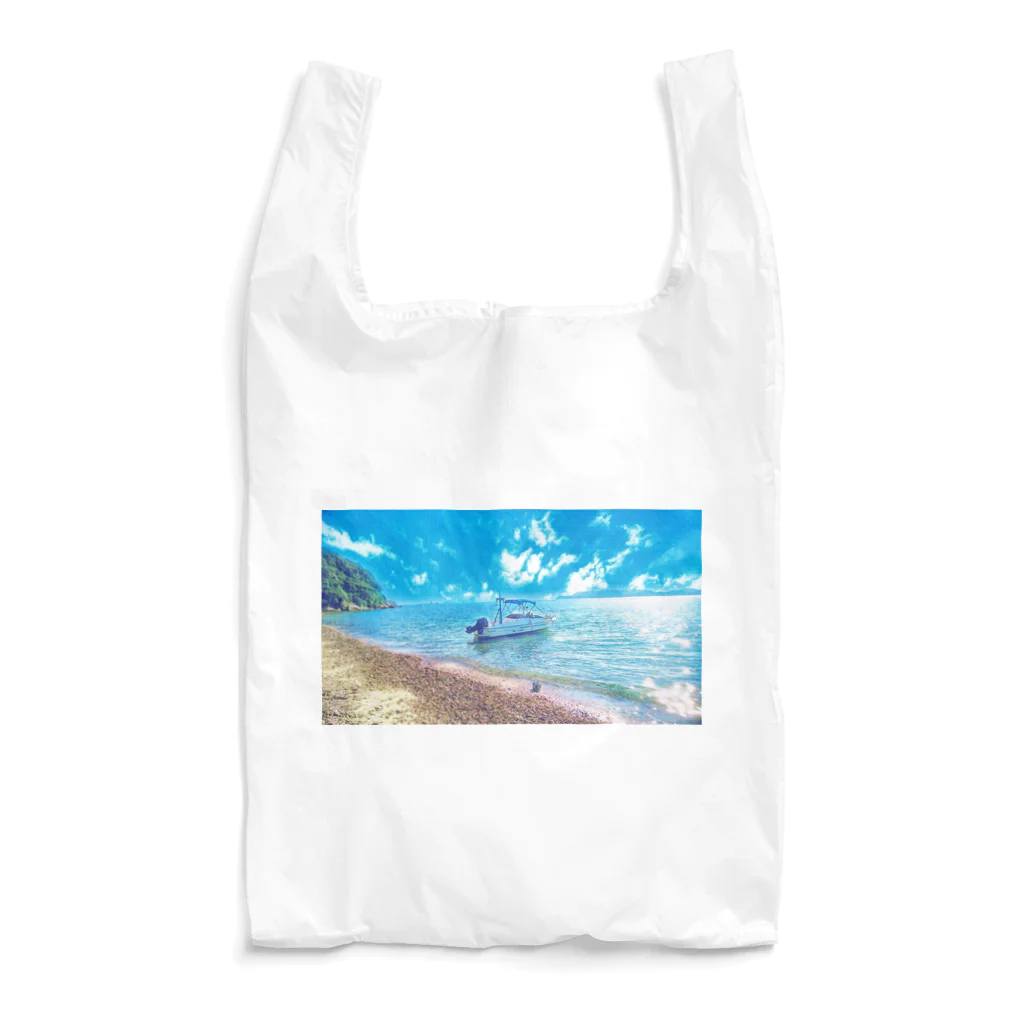 watertrickの常夏の海とサッカーボール Reusable Bag