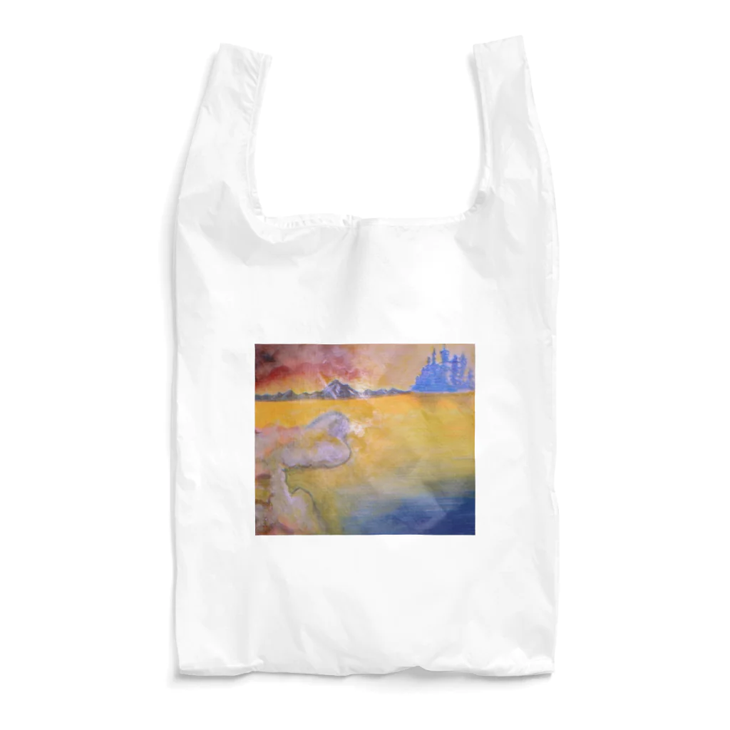 母のイラストグッズ♡の夕焼け Reusable Bag