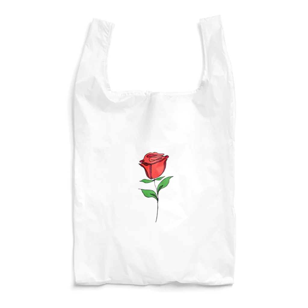 410kiki_shopのRose_ひと筆風 エコバッグ