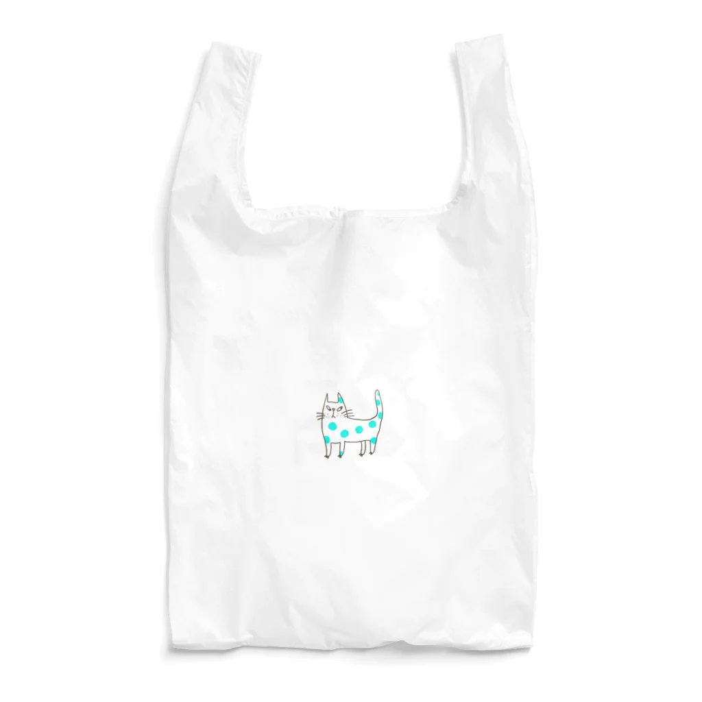 mikikikikiの水玉ネコ エコバッグ