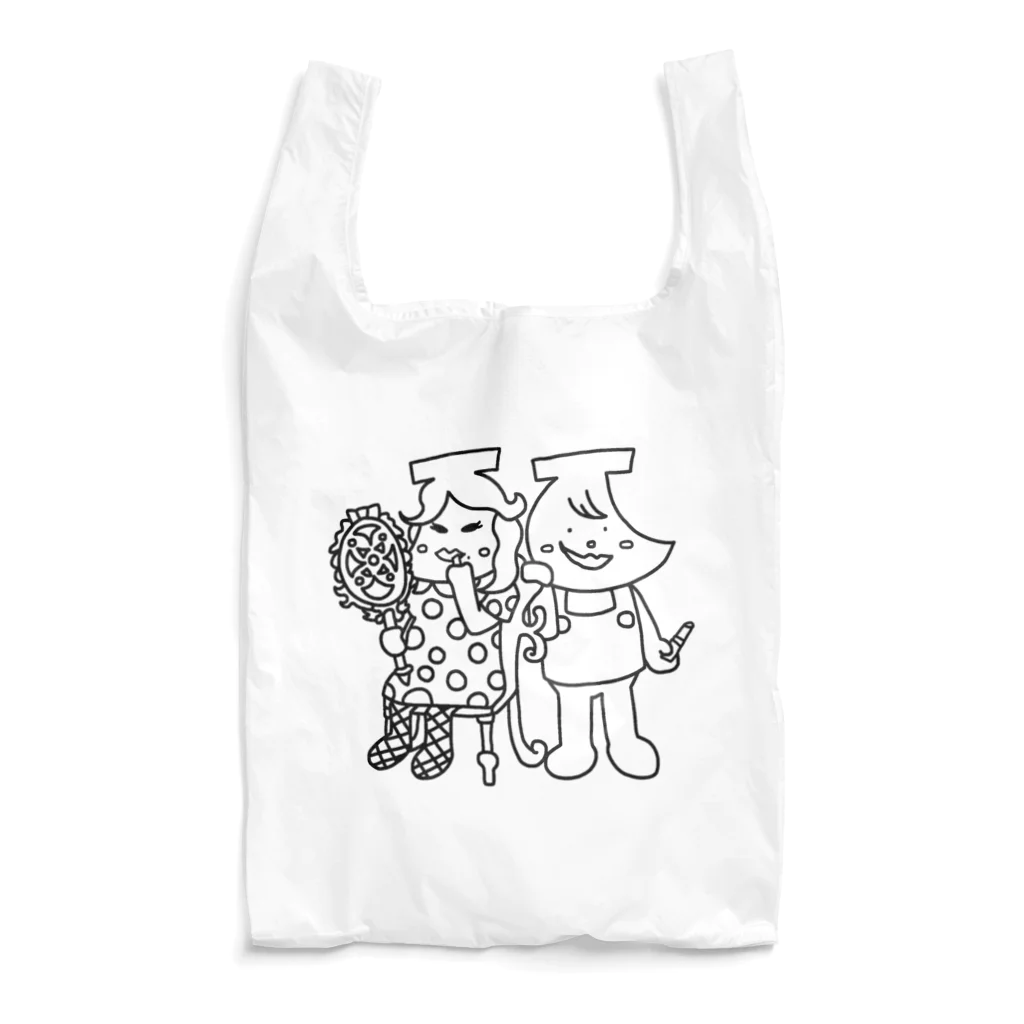 ばななたろうのばななたろう&ばななこさん〈線画〉 Reusable Bag