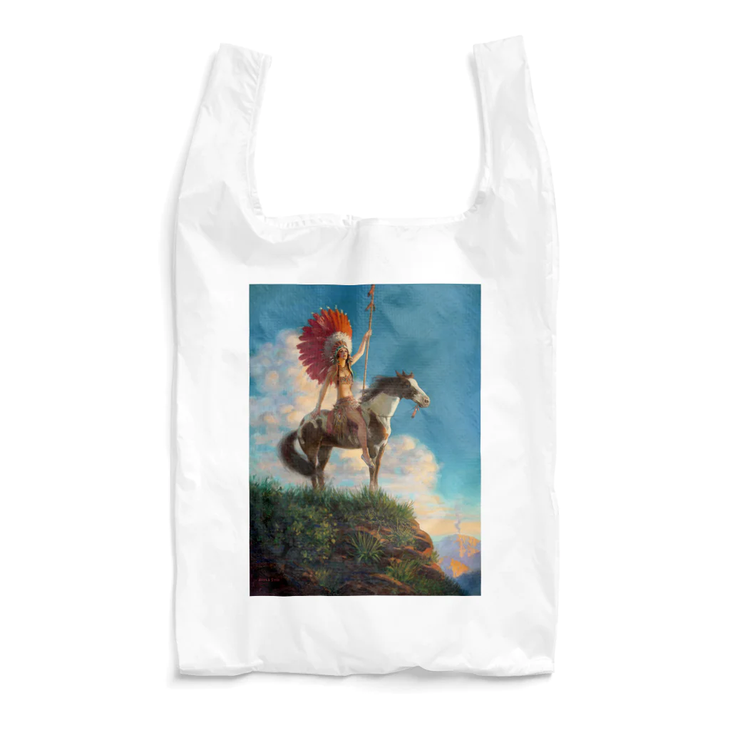 世界の絵画アートグッズのエドワード・メイソン・エグルストン《赤い羽根》 Reusable Bag
