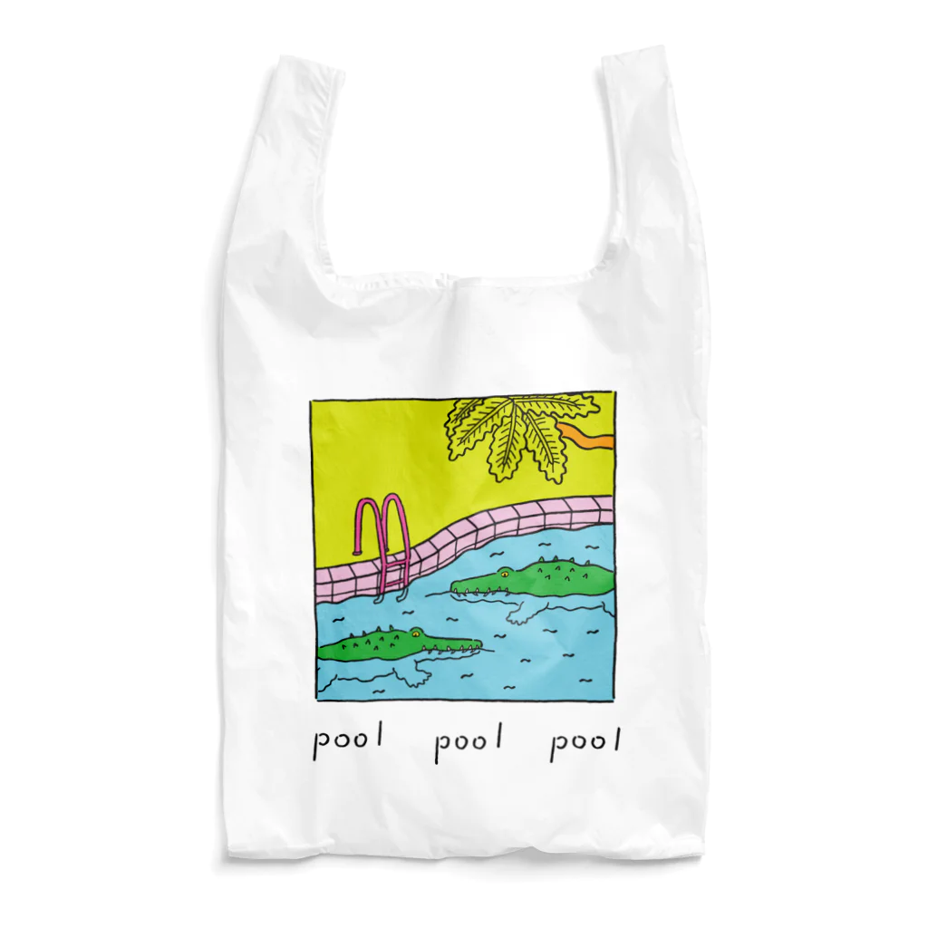 Futakawa Mayuのグッズショップのpool ワニ Reusable Bag