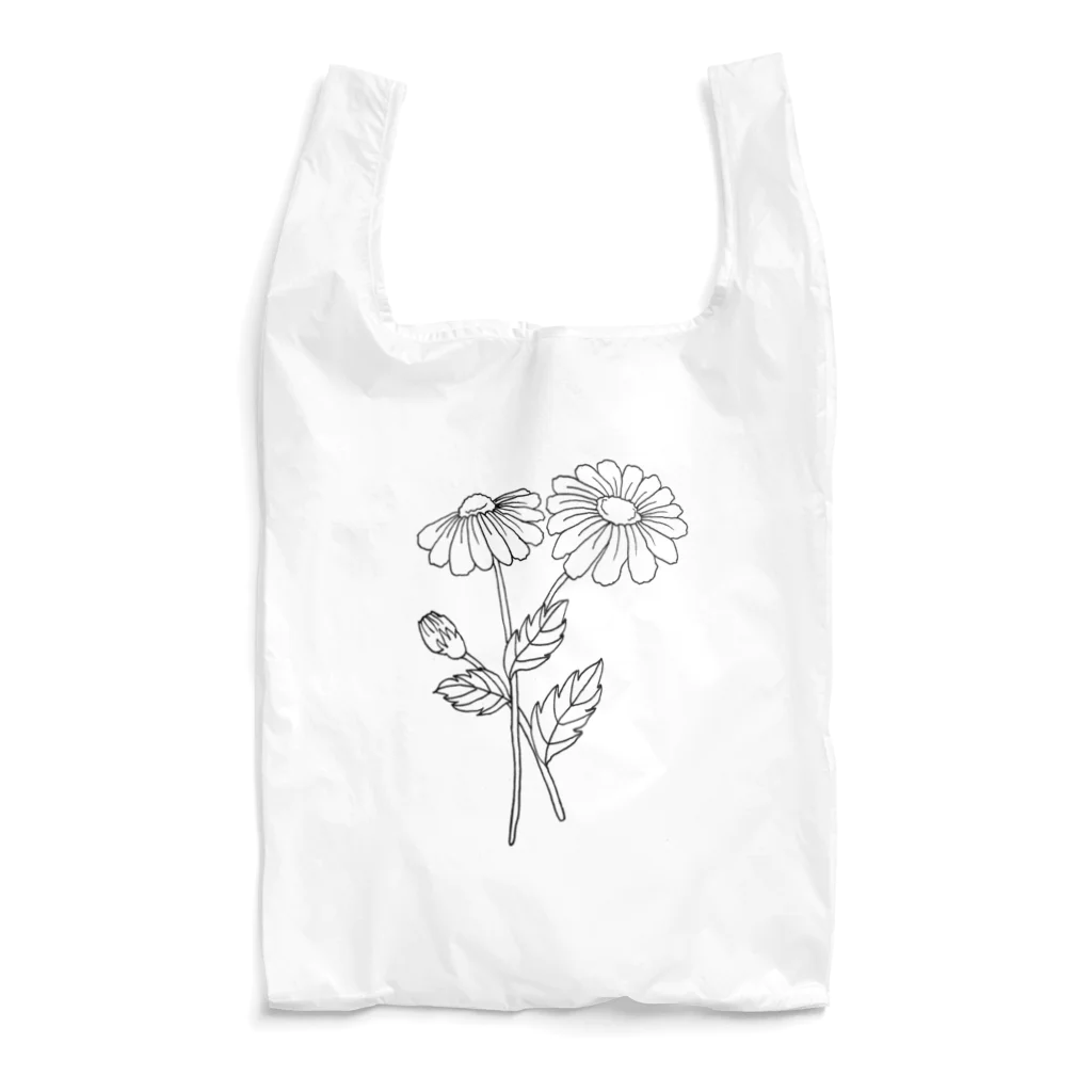 mackyの黒デイジー Reusable Bag