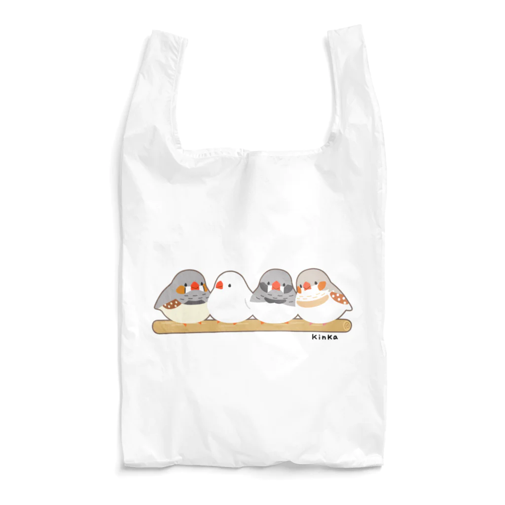 TeaDrop.Cのキンカチョウ（枠付き） Reusable Bag