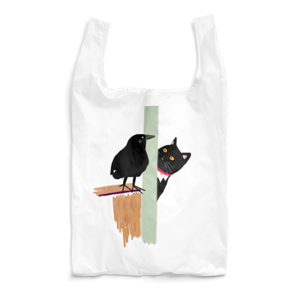 小鳥と映画館のカラスと猫 Reusable Bag